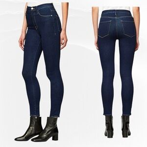 Frame Ali High Rise Cigarette Skinny Dark Rise Denim Jeans NWT Sz 26